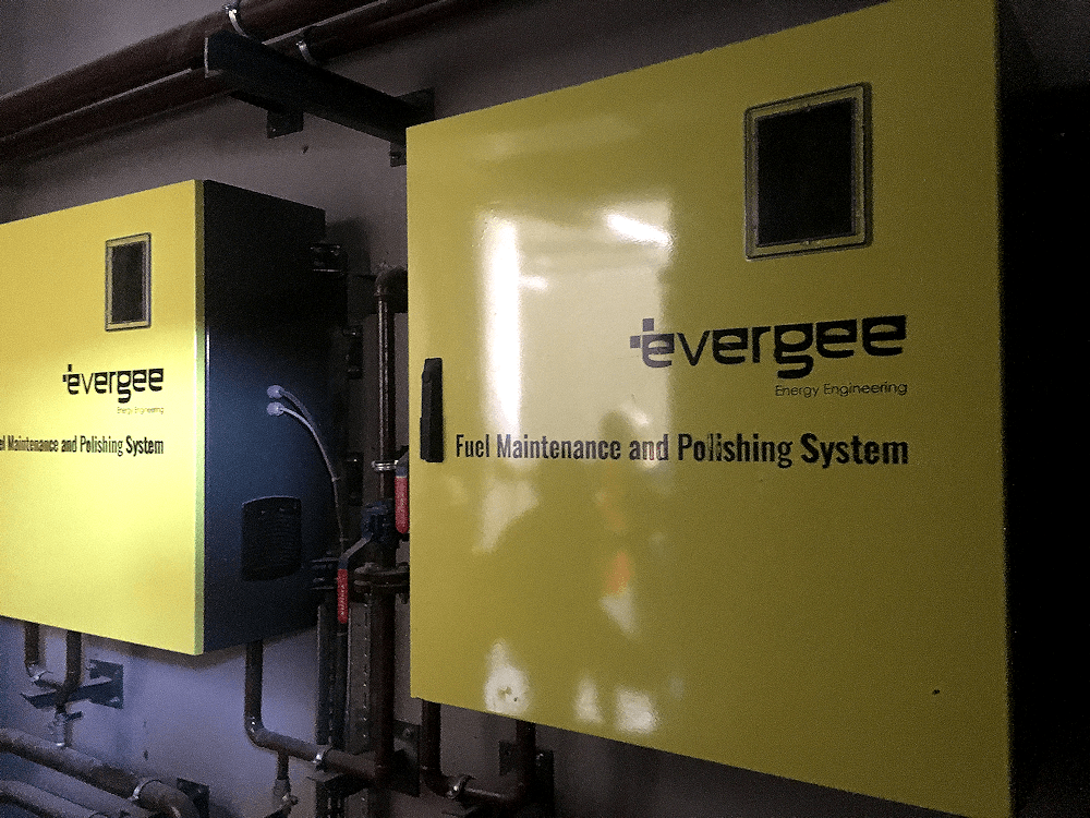 Evergee Installation (This is an example of an installation by our Distributor for Turkey and Egypt, EVERGEE. The distinctive yellow enclosures protect the fuel polishing systems from the elements.)